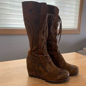 Sorel Joan of Arctic Tall Wedge Lace Up Boots